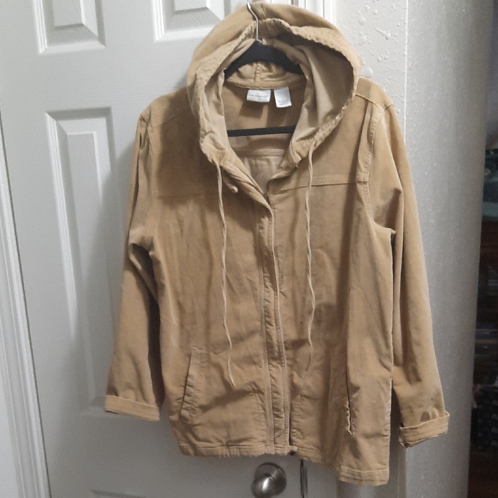 Kim Rogers Tan Utility Jacket with Hood